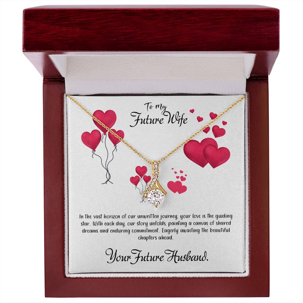 valentine-11d Alluring Beauty Necklace, Gift to my Future Wife with Beautiful Message Card