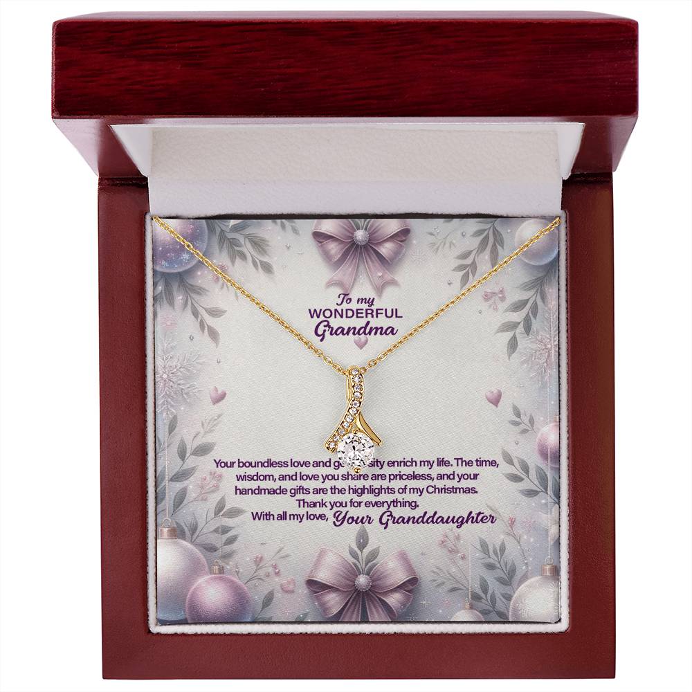 4053d Alluring Beauty Necklace, Gift to my Grandma with Beautiful Message Card