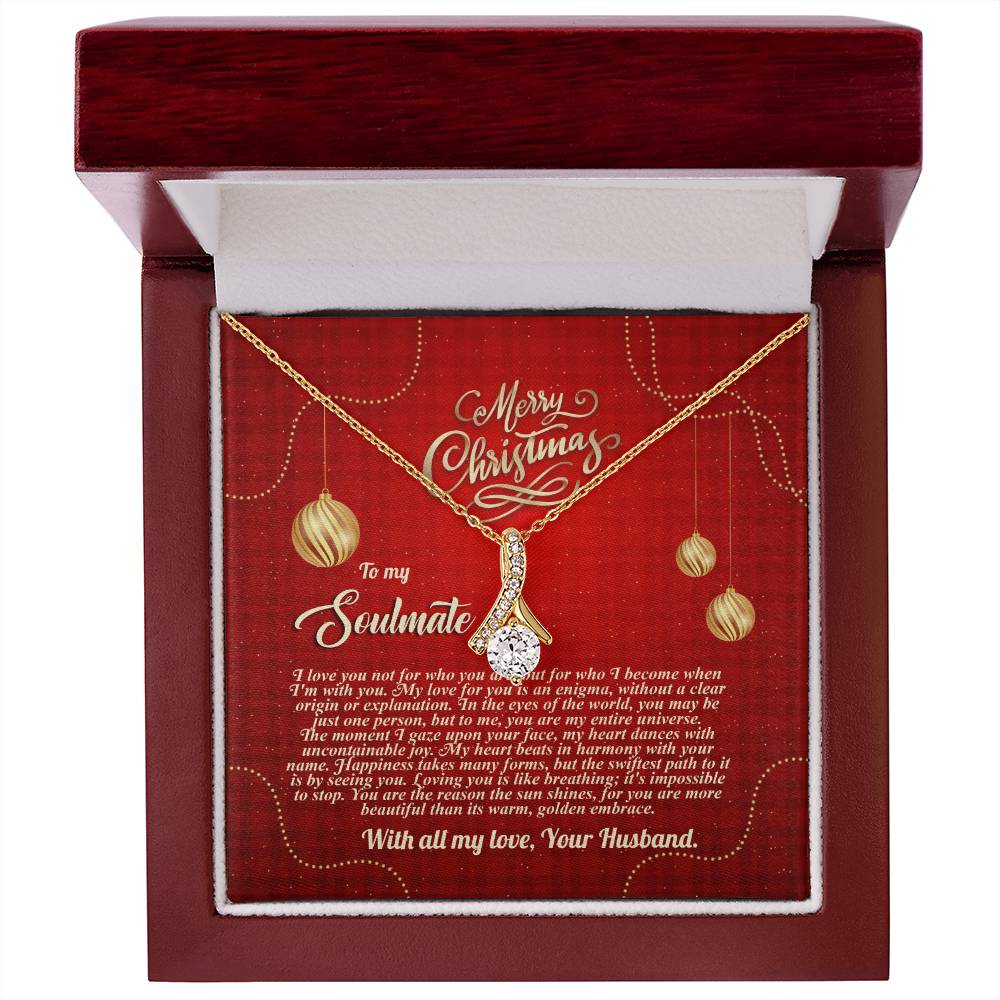 94096c Alluring Beauty Necklace, Gift to my Soulmate with Message Card