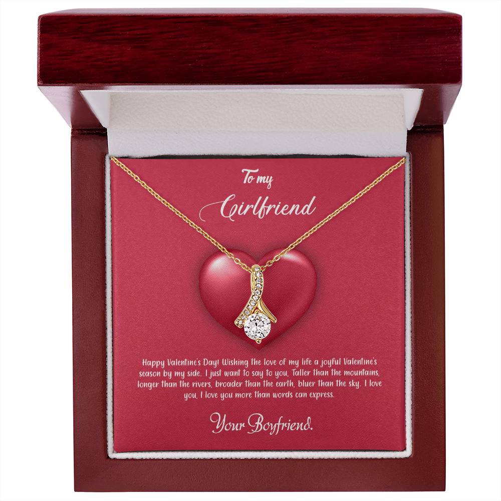 valentine-35c Alluring Beauty Necklace, Gift to my Girlfriend with Beautiful Message Card