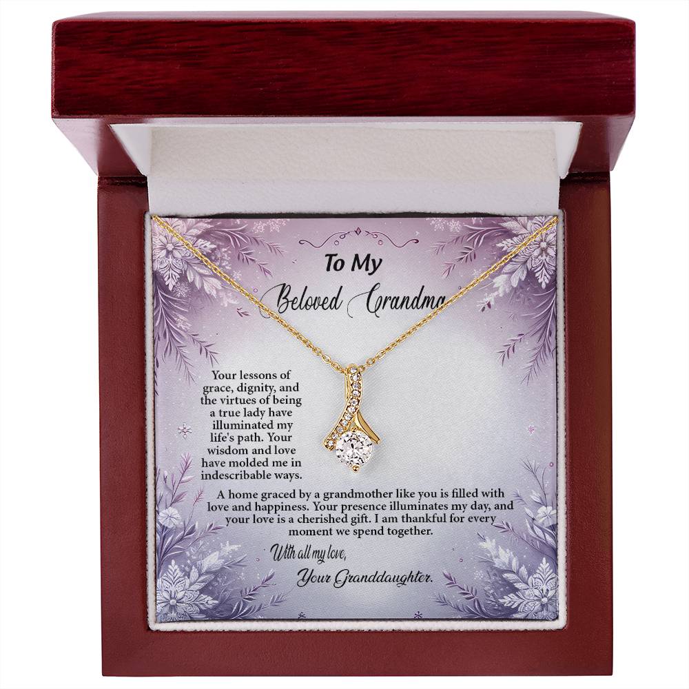 4054a Alluring Beauty Necklace, Gift to my Grandma with Beautiful Message Card