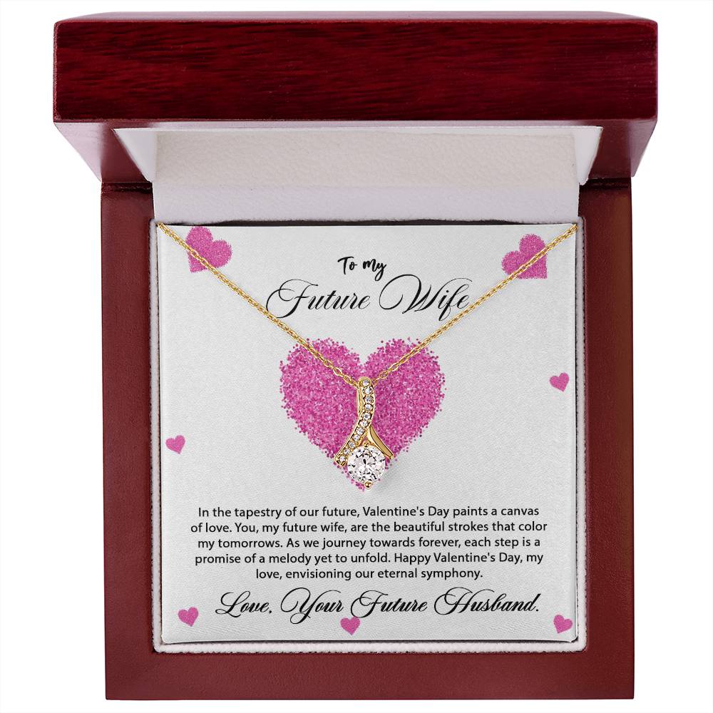 valentine-8d Alluring Beauty Necklace, Gift to my Future Wife with Beautiful Message Card