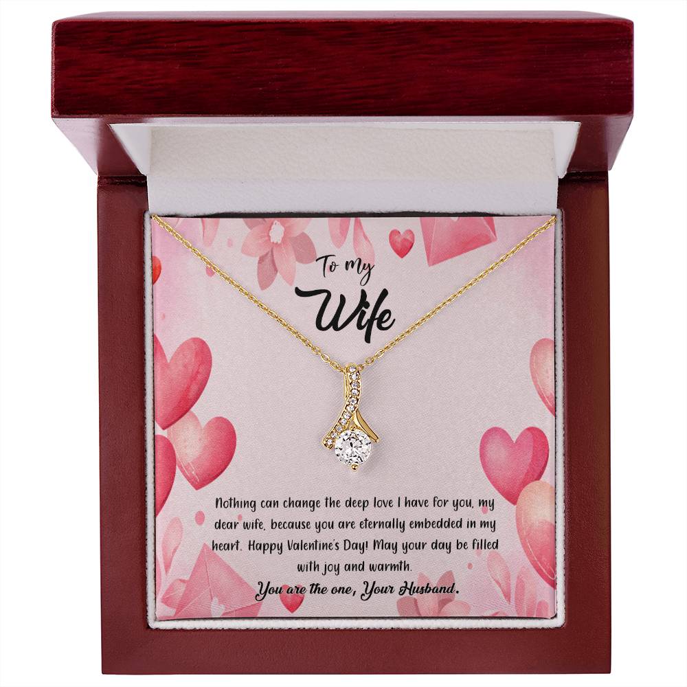 valentine-37a Alluring Beauty Necklace, Gift to my Wife with Beautiful Message Card