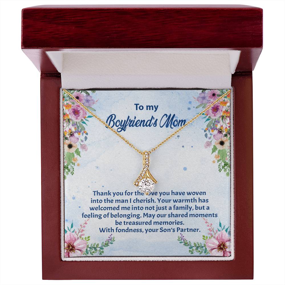 4038d Alluring Beauty Necklace, Gift to my Boyfriend's Mom with Beautiful Message Card