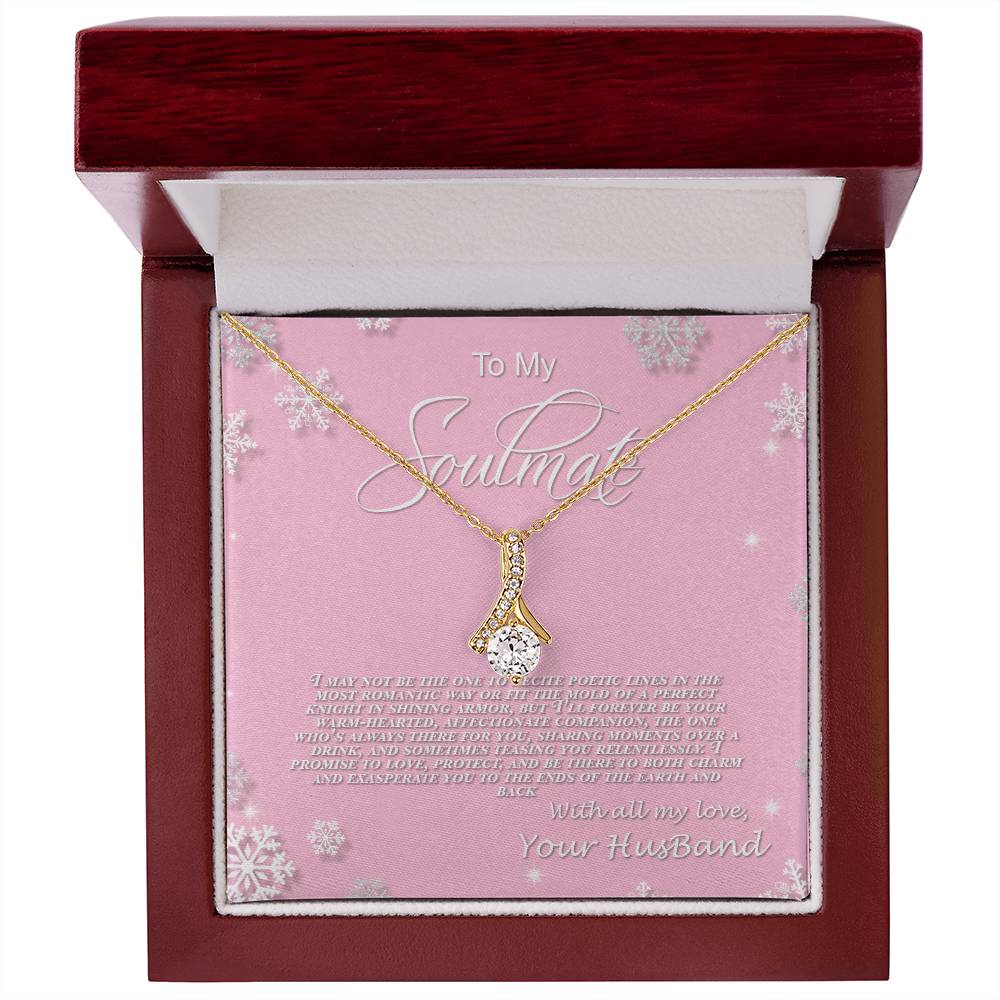 4006b Alluring Beauty Necklace, Gift to my Soulmate with Message Card