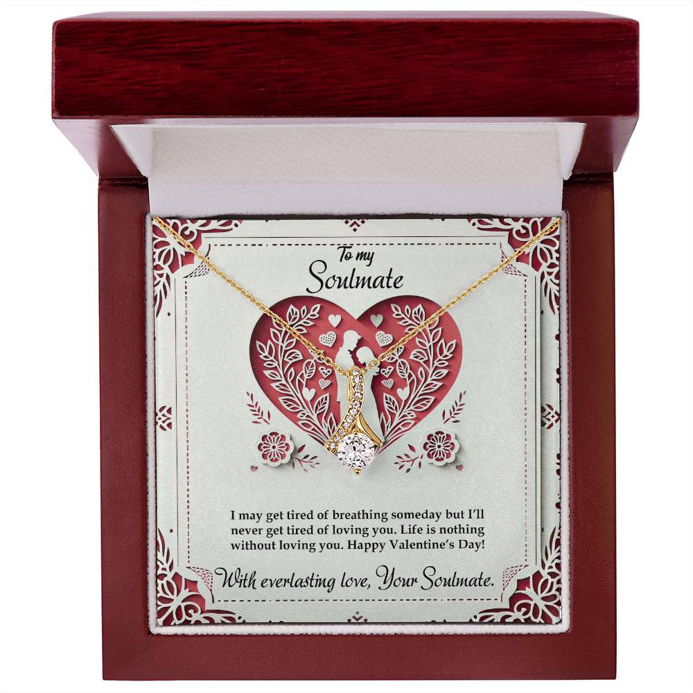 Valentine-st16b Alluring Beauty Necklace, Gift to my Soulmate with Message Card