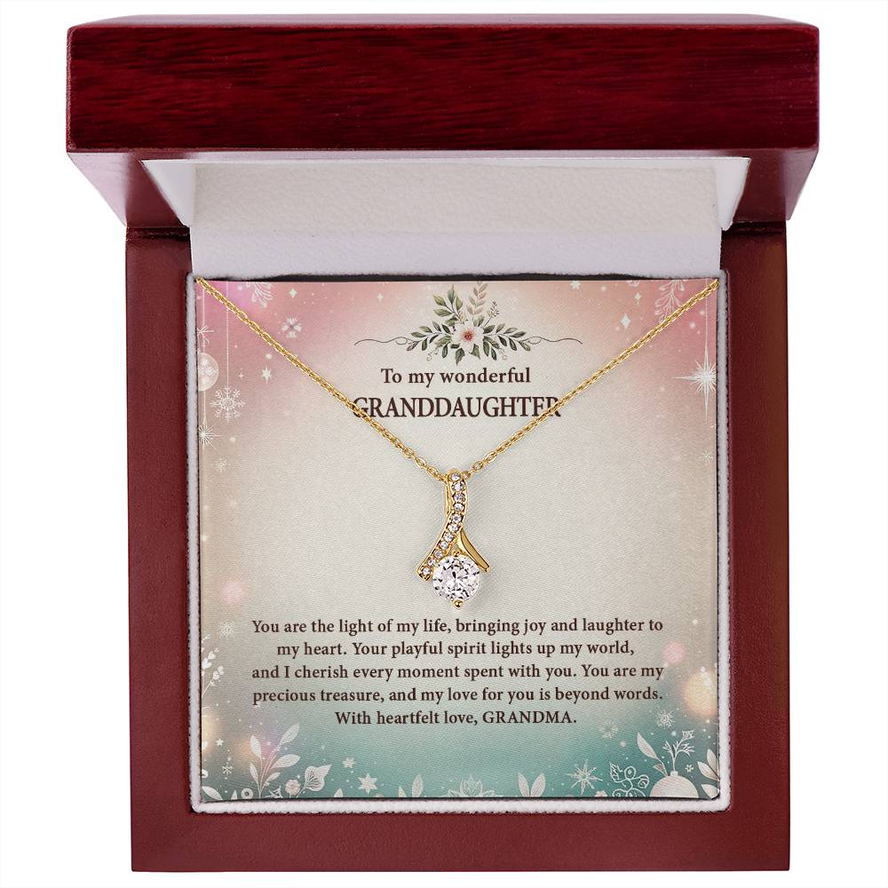 4057a Alluring Beauty Necklace, Gift to my Granddaughter with Beautiful Message Card