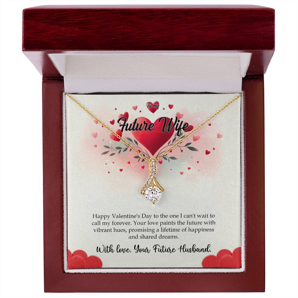 Valentine-st11d Alluring Beauty Necklace, Gift to my Future Wife with Beautiful Message Card