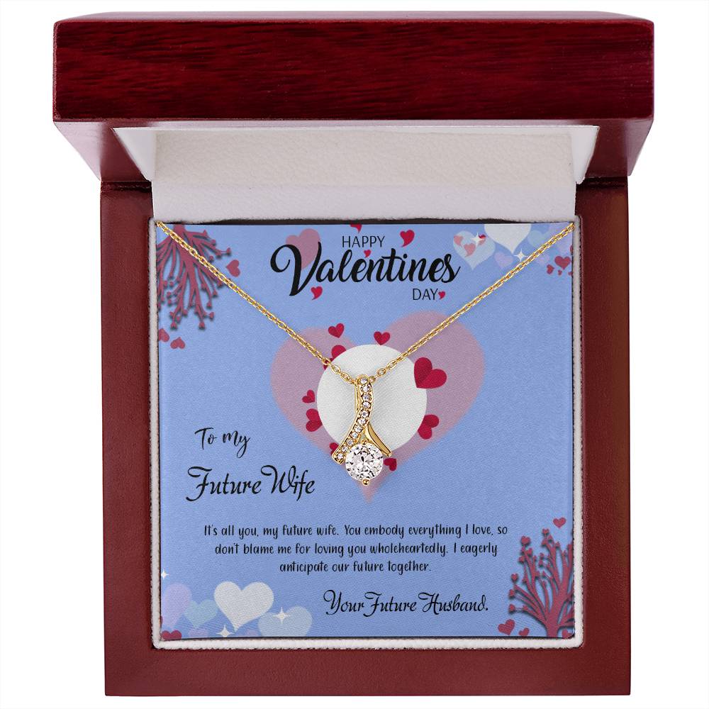 valentine-30d Alluring Beauty Necklace, Gift to my Future Wife with Beautiful Message Card