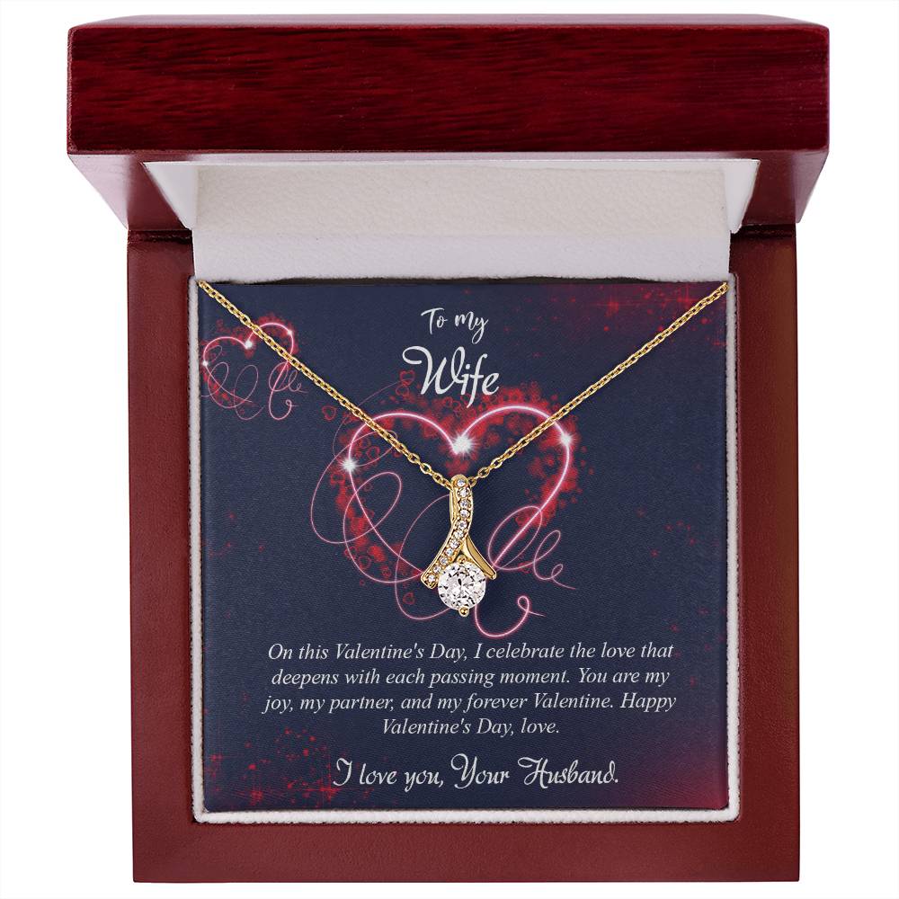 valentine-7a Alluring Beauty Necklace, Gift to my Wife with Beautiful Message Card