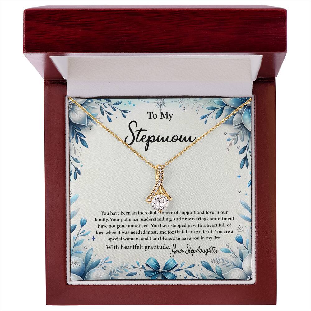 4050b Alluring Beauty Necklace, Gift to my Stepmom with Beautiful Message Card