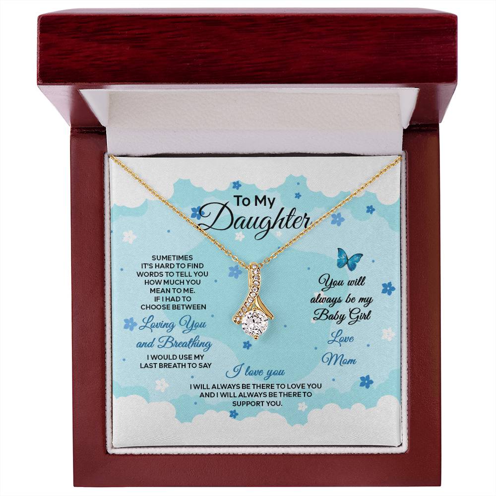 4019a Alluring Beauty Necklace, Gift to My Daughter with Beautiful Message Card