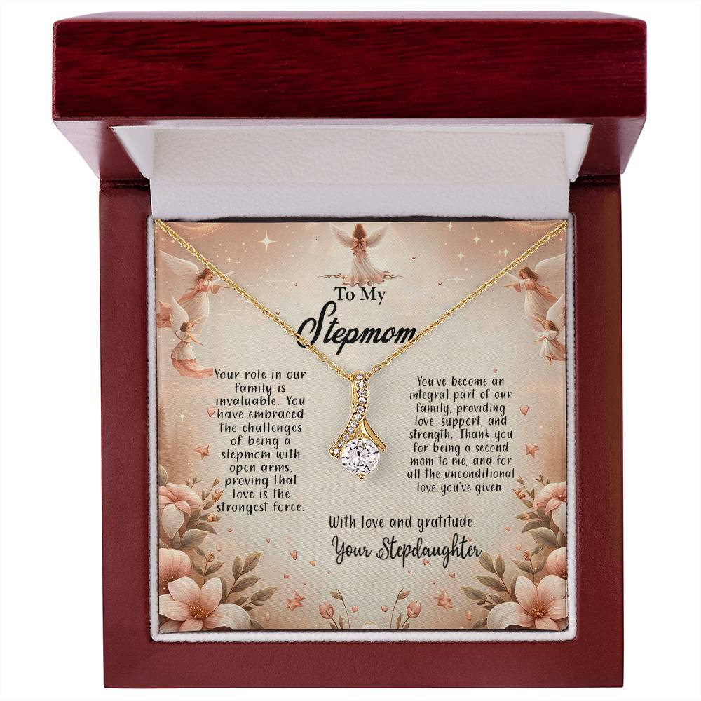 4052b Alluring Beauty Necklace, Gift to my Stepmom with Beautiful Message Card