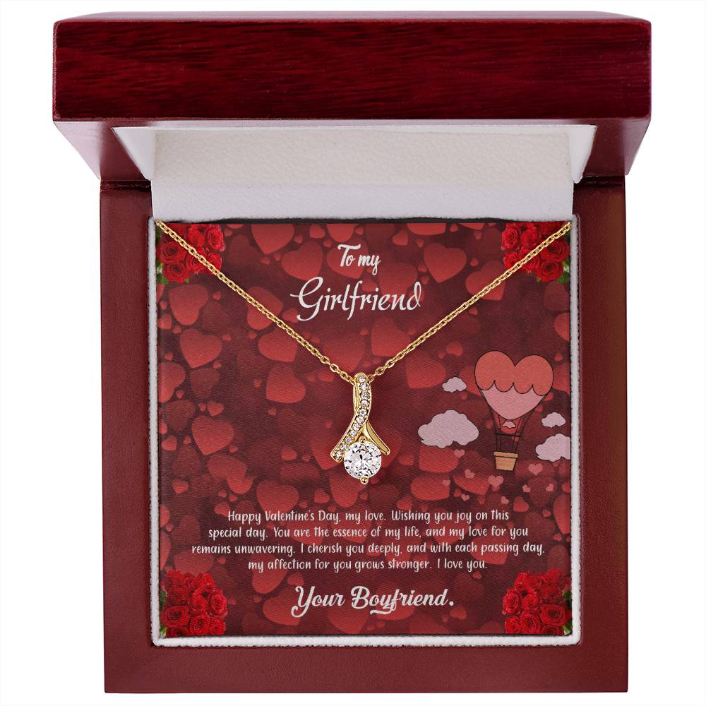 valentine-27c Alluring Beauty Necklace, Gift to my Girlfriend with Beautiful Message Card