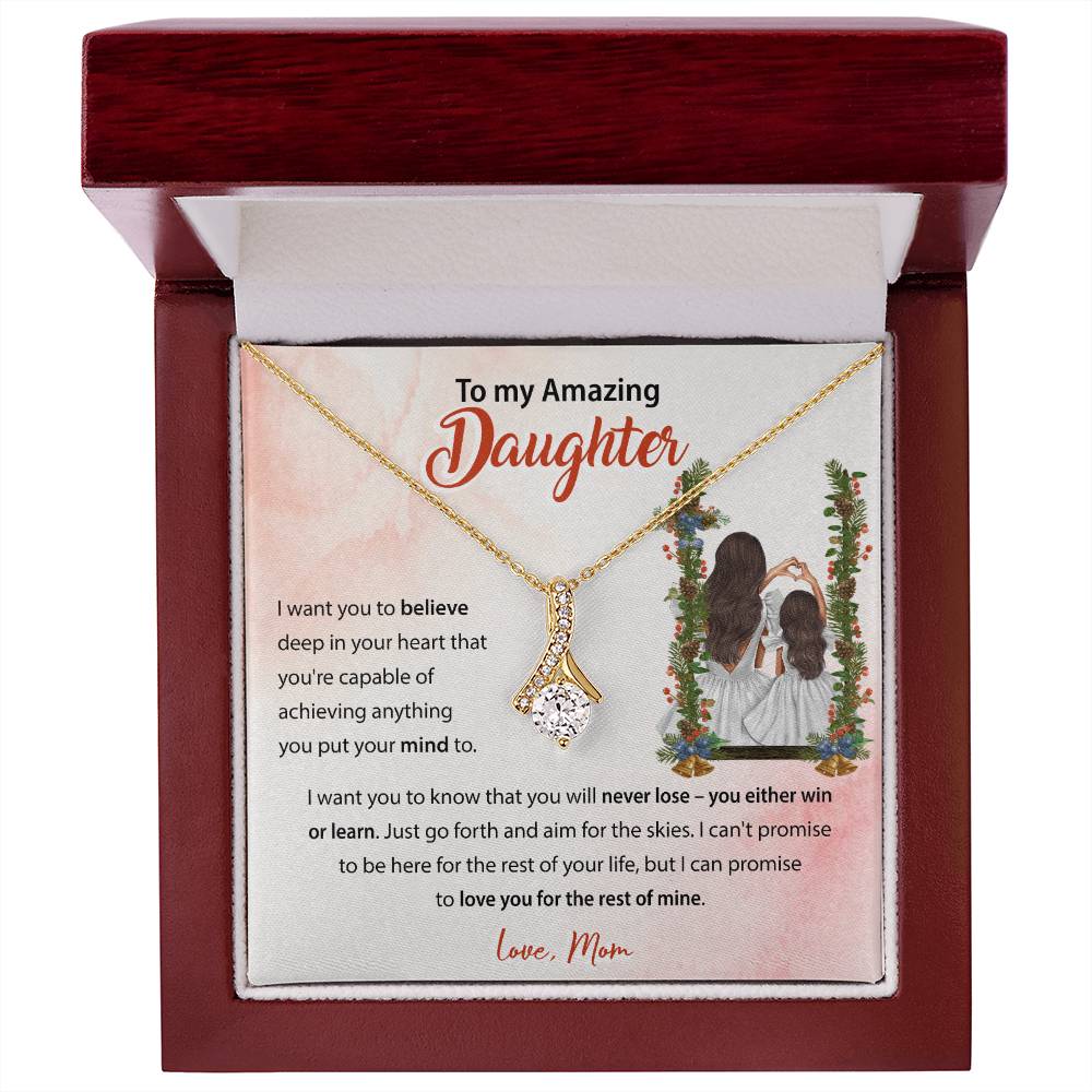 94683c Alluring Beauty Necklace, Gift to My Daughter with Beautiful Message Card