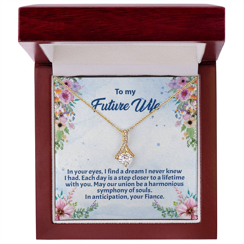 4038c Alluring Beauty Necklace, Gift to my Future Wife with Beautiful Message Card