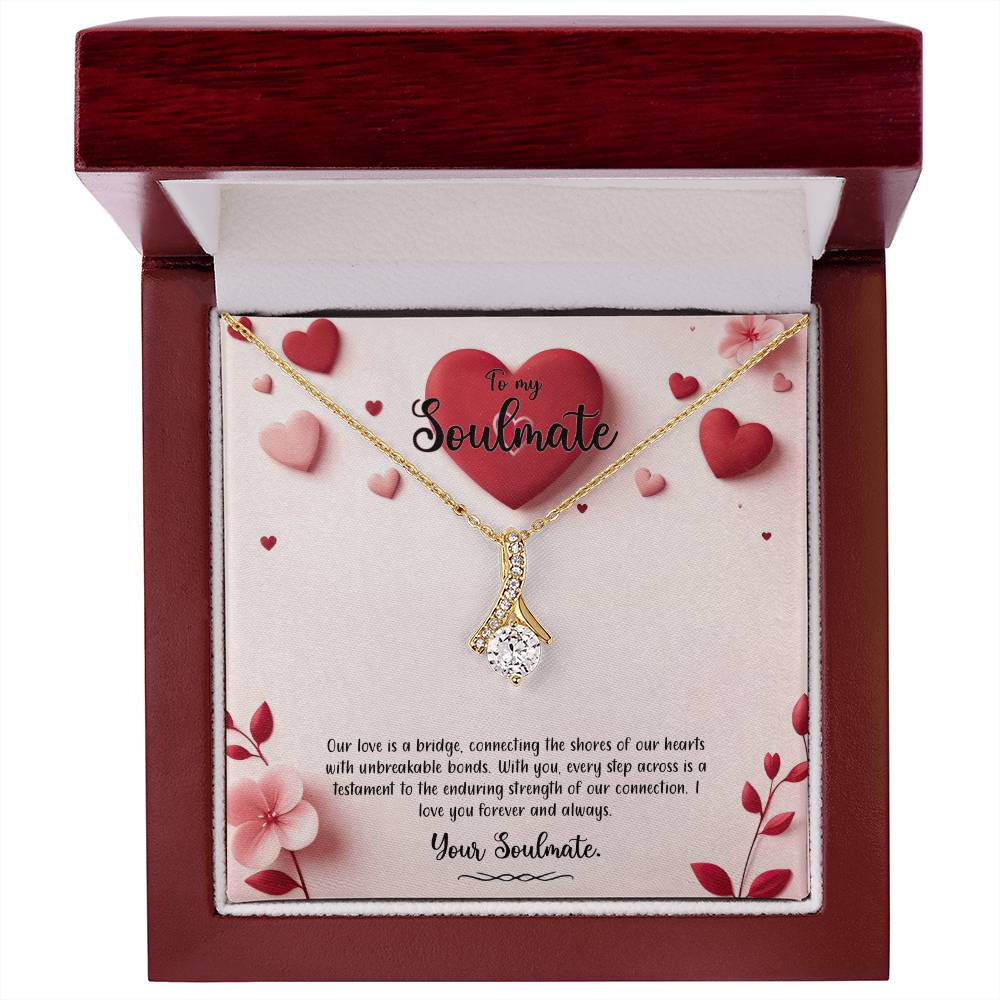 Valentine-st6b Alluring Beauty Necklace, Gift to my Soulmate with Message Card