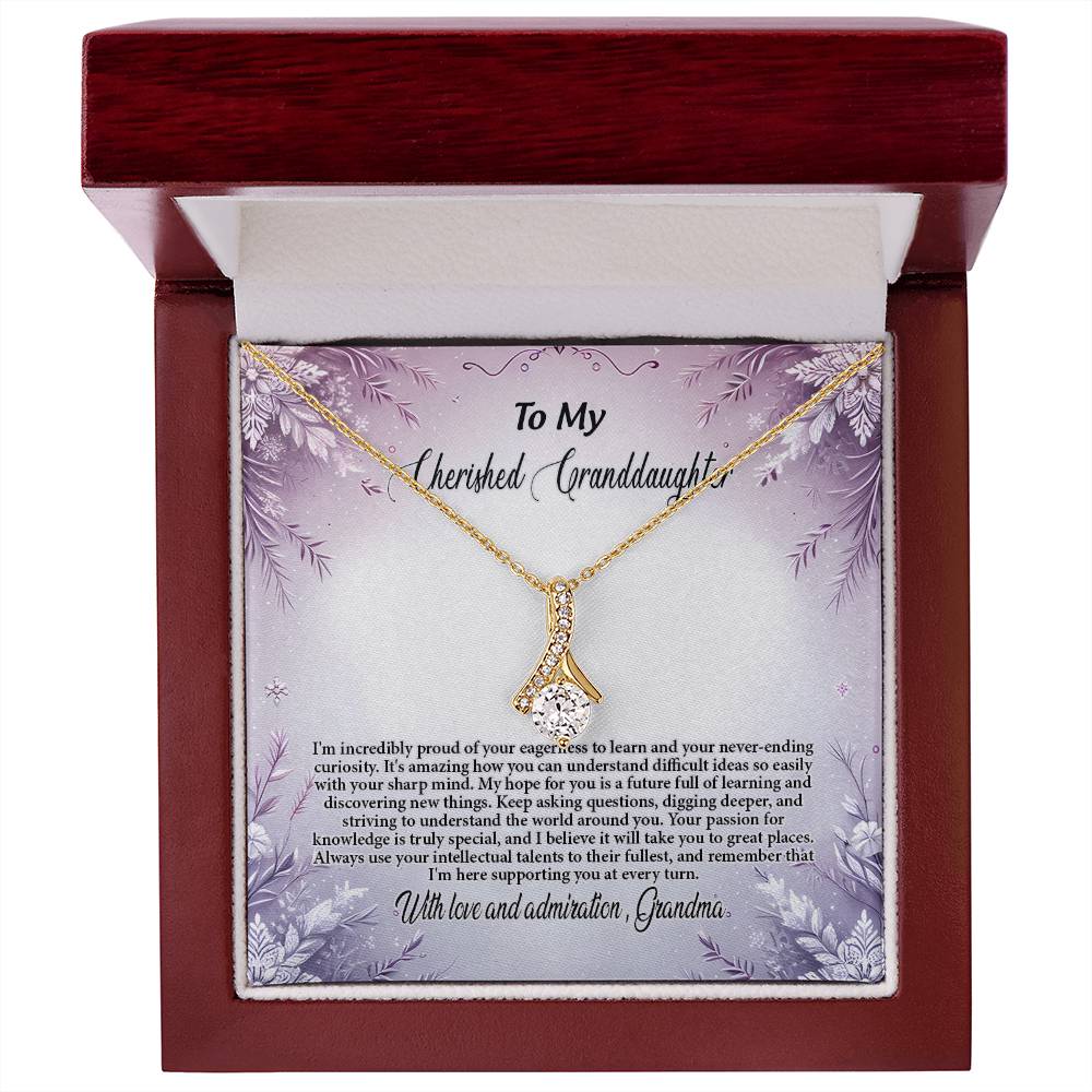 4054c Alluring Beauty Necklace, Gift to my Granddaughter with Beautiful Message Card