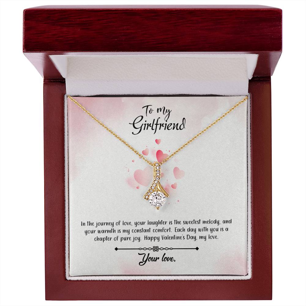 valentine-12c Alluring Beauty Necklace, Gift to my Girlfriend with Beautiful Message Card