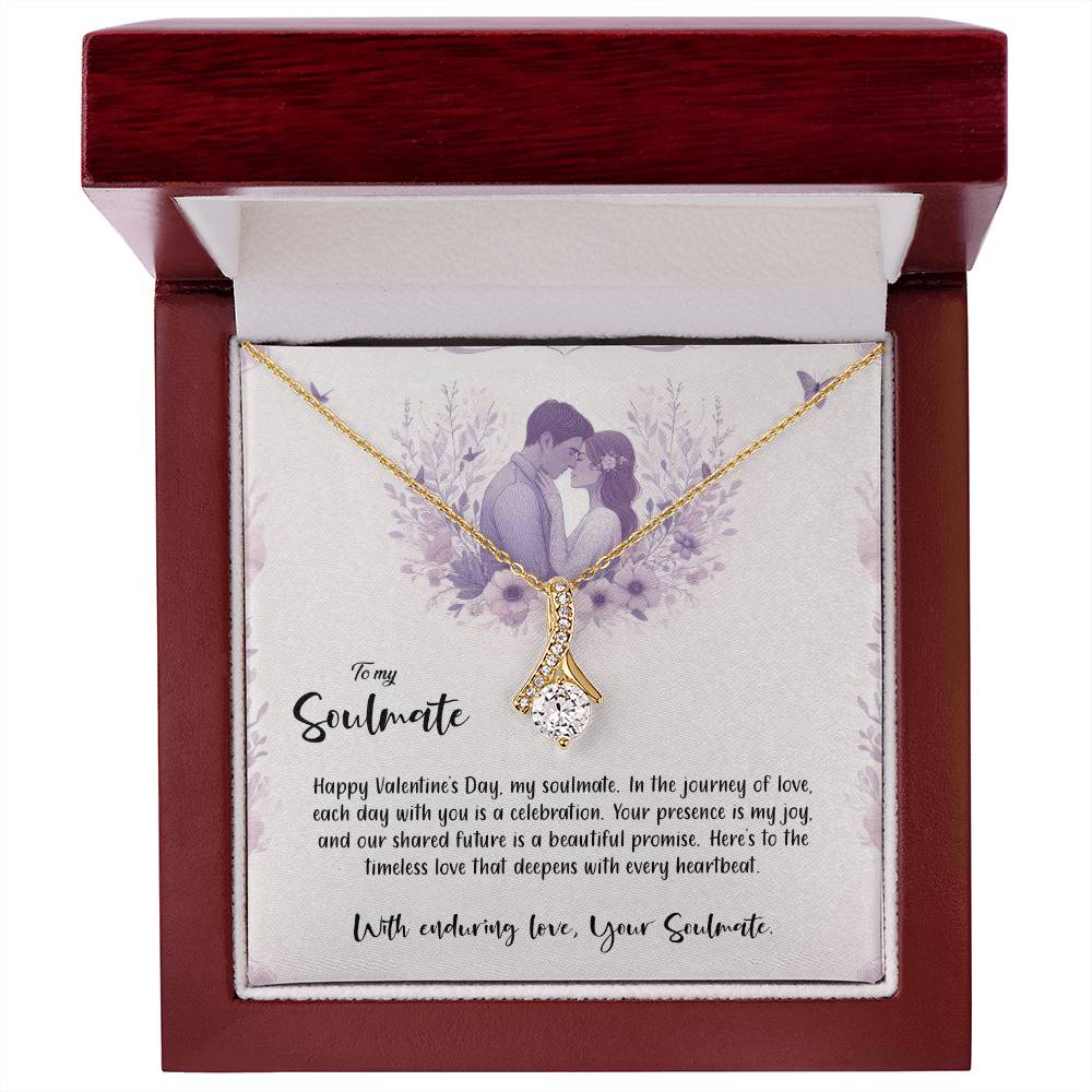 Valentine-st14b Alluring Beauty Necklace, Gift to my Soulmate with Message Card