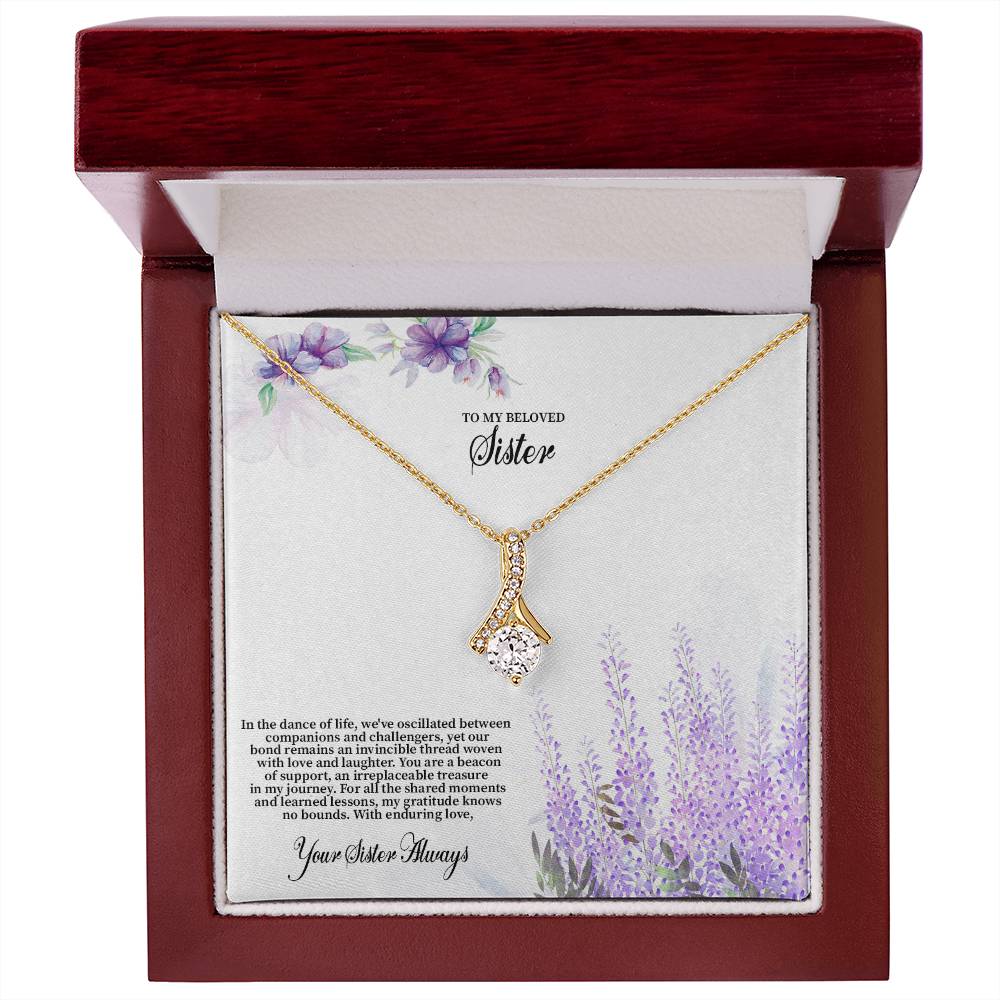 4030c Alluring Beauty Necklace, Gift to my Sister with Beautiful Message Card