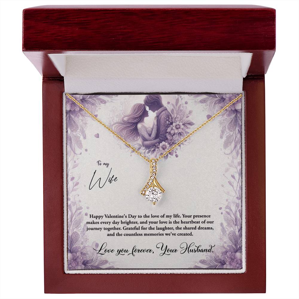 Valentine-st10a Alluring Beauty Necklace, Gift to my Wife with Beautiful Message Card