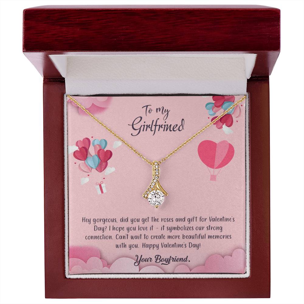 valentine-28c Alluring Beauty Necklace, Gift to my Girlfriend with Beautiful Message Card