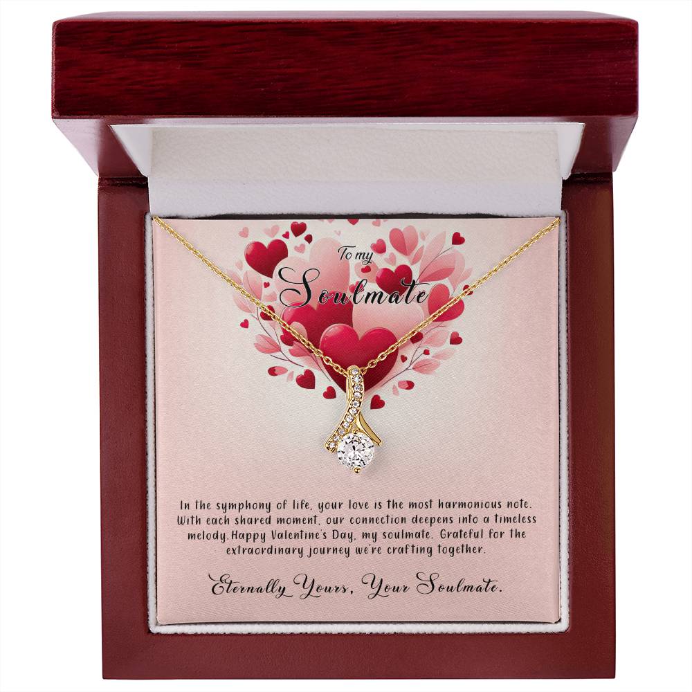 Valentine-st8b Alluring Beauty Necklace, Gift to my Soulmate with Message Card