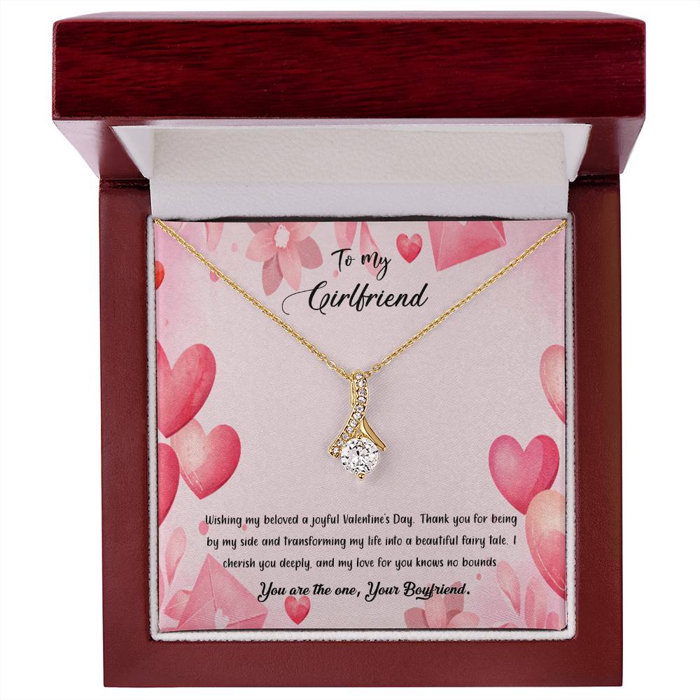 valentine-37c Alluring Beauty Necklace, Gift to my Girlfriend with Beautiful Message Card