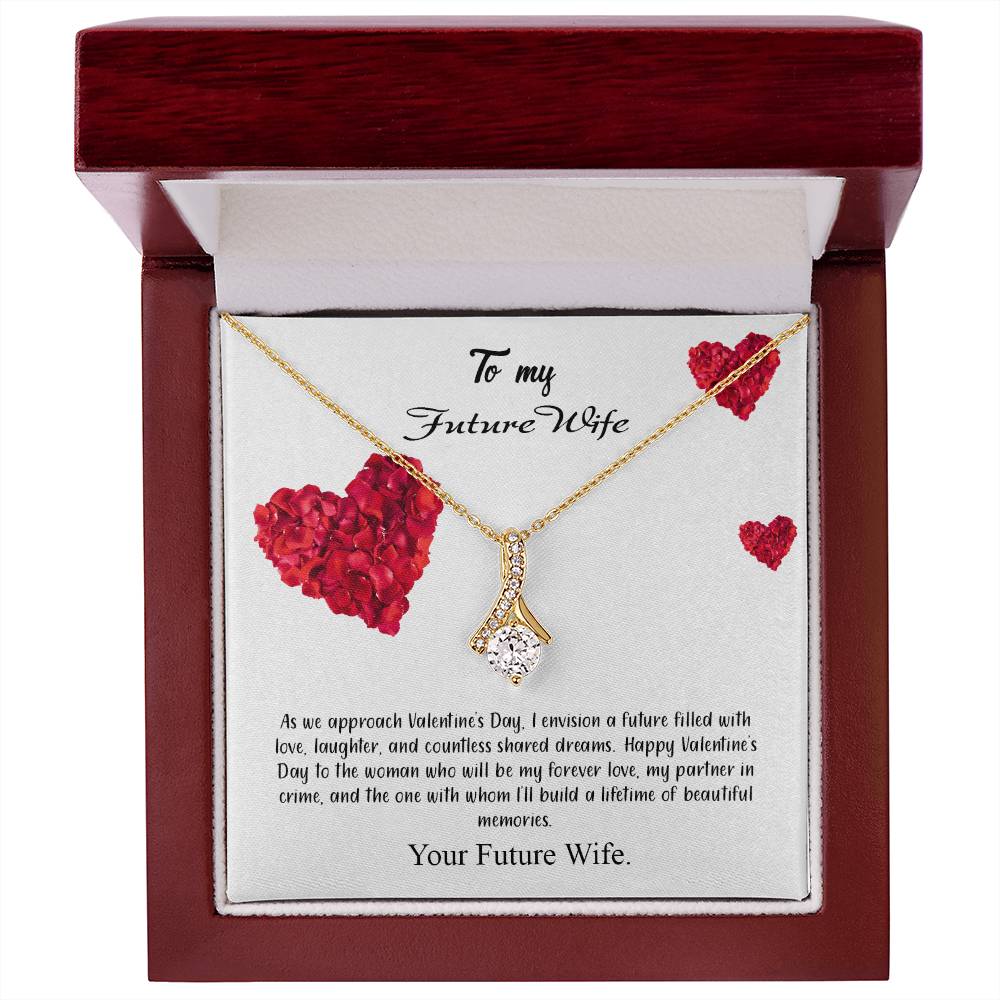 valentine-17d Alluring Beauty Necklace, Gift to my Future Wife with Beautiful Message Card