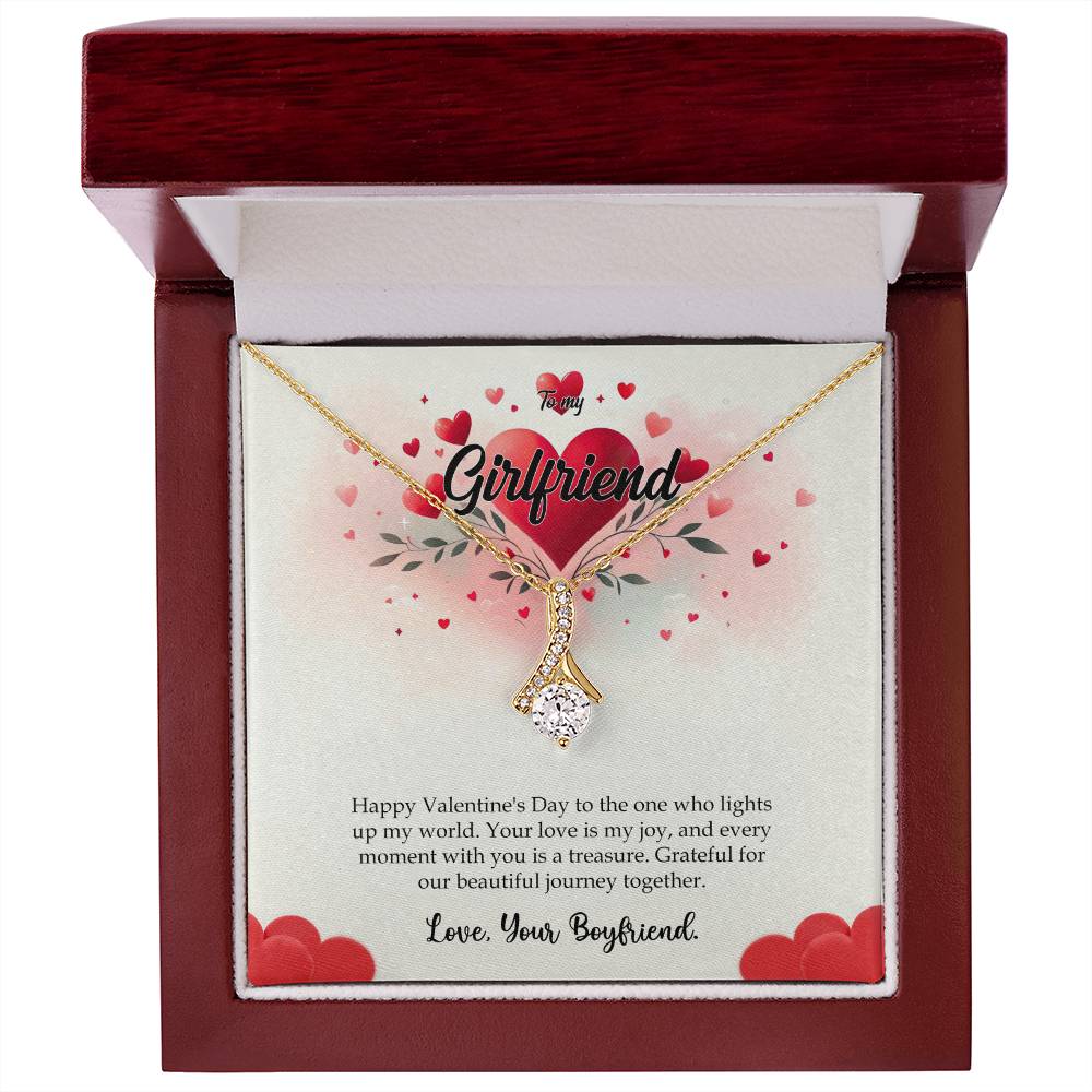 Valentine-st11c Alluring Beauty Necklace, Gift to my Girlfriend with Beautiful Message Card