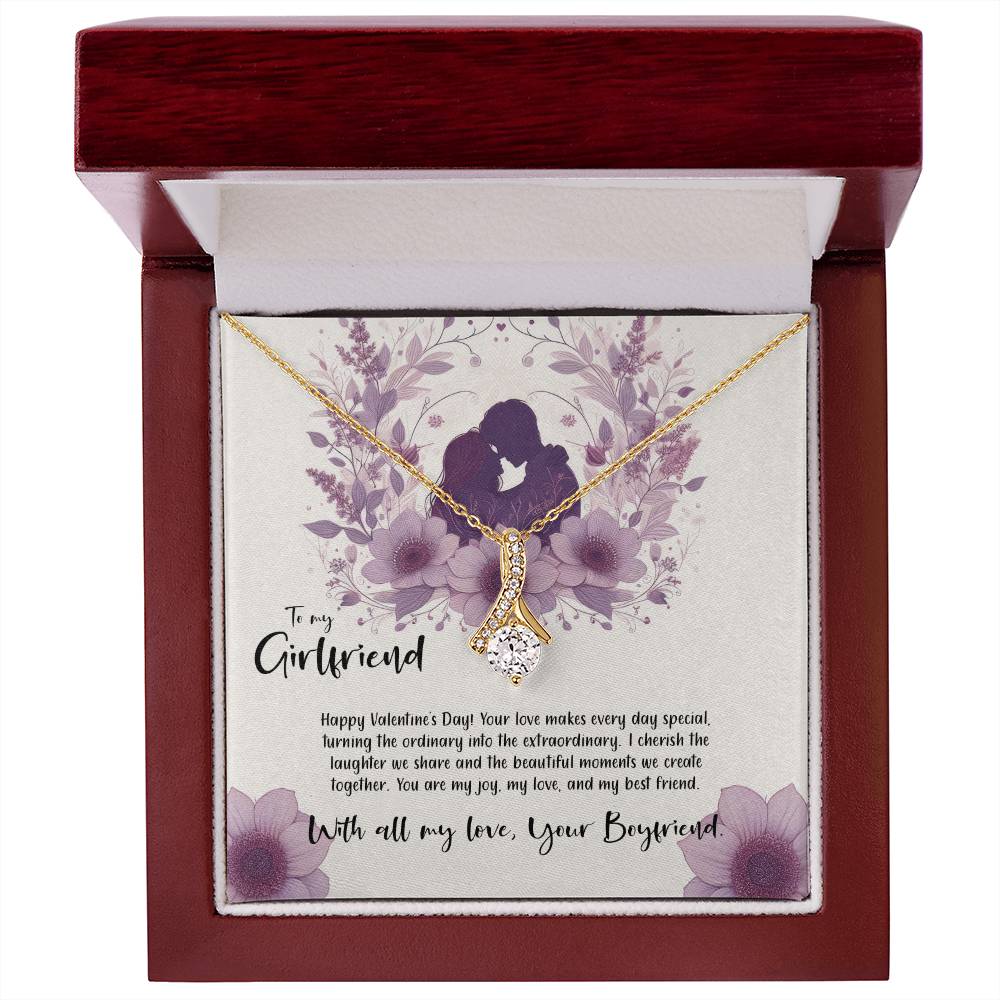 Valentine-st9c Alluring Beauty Necklace, Gift to my Girlfriend with Beautiful Message Card