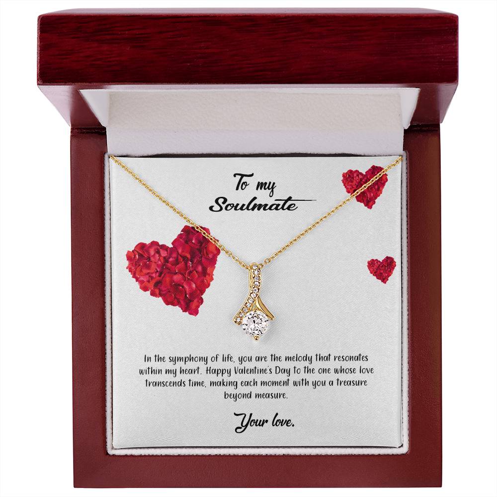 valentine-17b Alluring Beauty Necklace, Gift to my Soulmate with Message Card