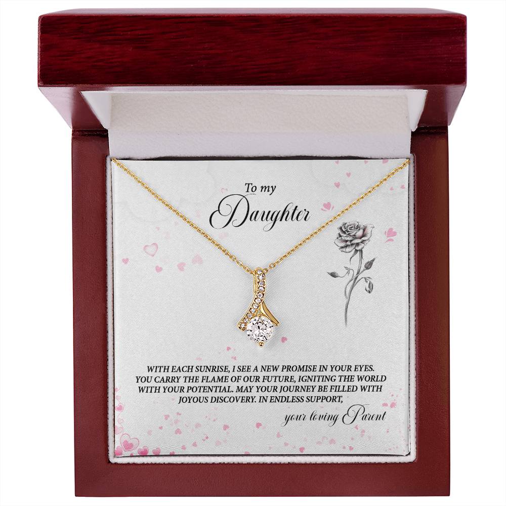 4037a Alluring Beauty Necklace, Gift to My Daughter with Beautiful Message Card