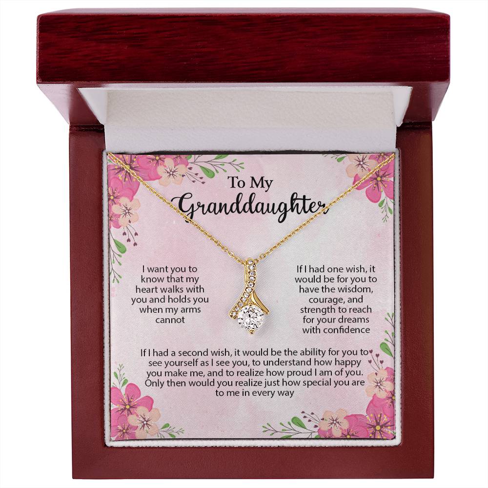 4035 Alluring Beauty Necklace, Gift to my Granddaughter with Beautiful Message Card