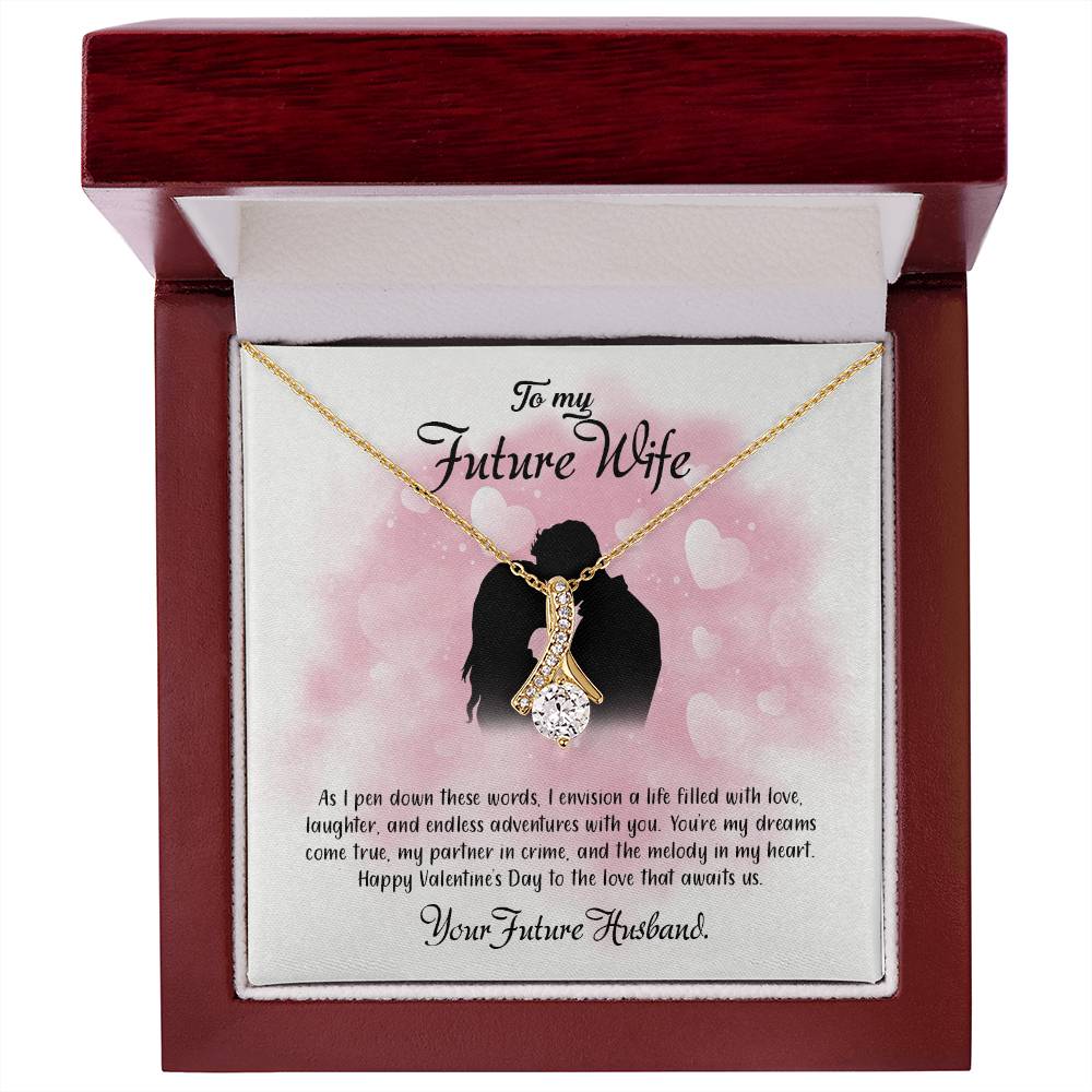 valentine-5d Alluring Beauty Necklace, Gift to my Future Wife with Beautiful Message Card