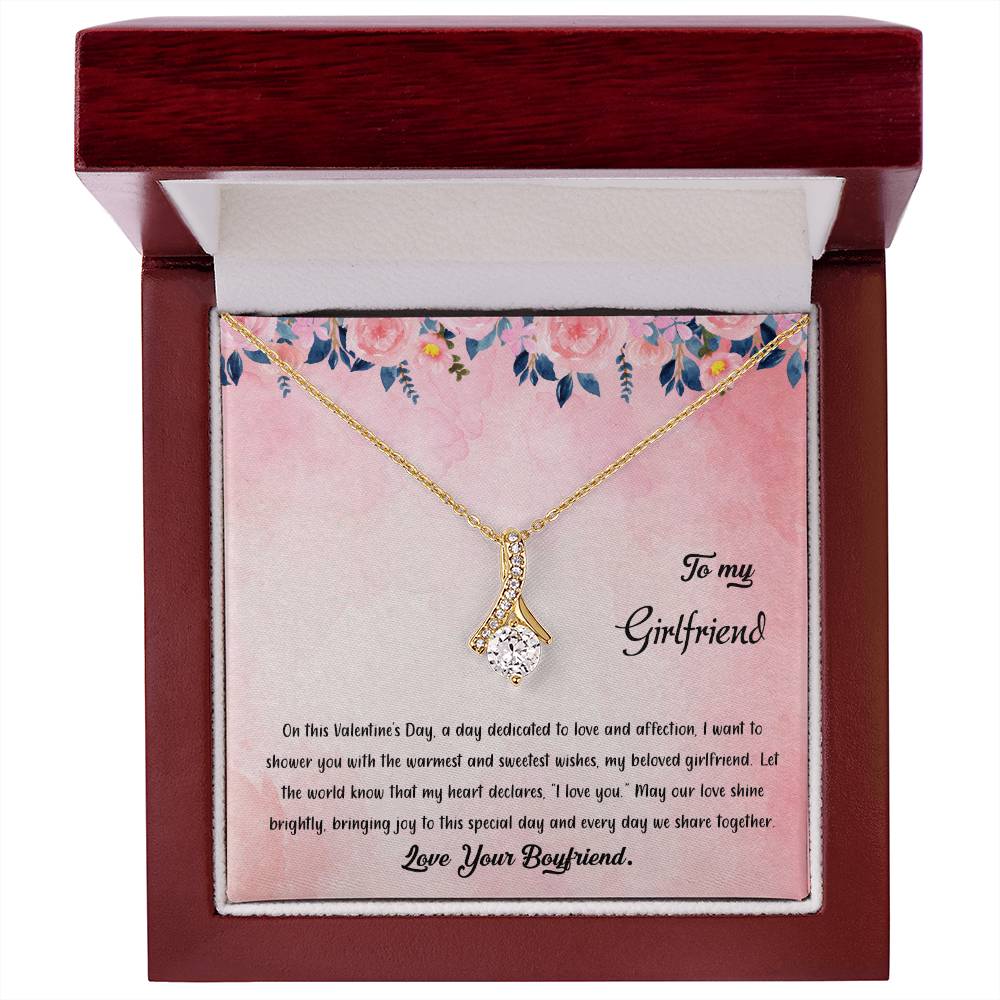 valentine-38c Alluring Beauty Necklace, Gift to my Girlfriend with Beautiful Message Card