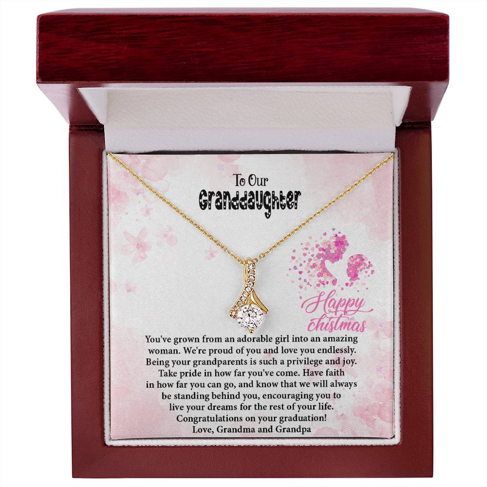 4020 d Alluring Beauty Necklace, Gift to my Granddaughter with Beautiful Message Card