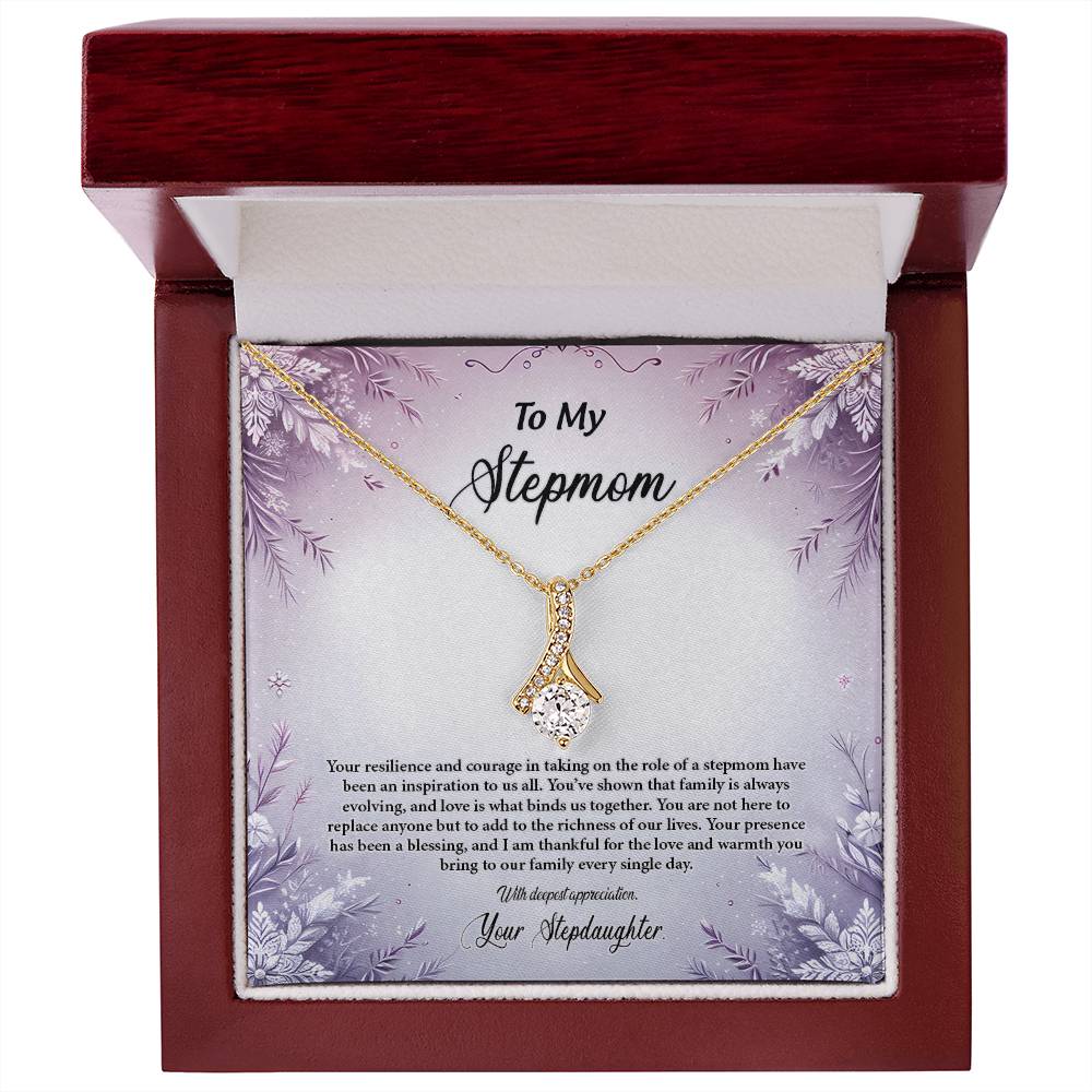 4054b Alluring Beauty Necklace, Gift to my Stepmom with Beautiful Message Card