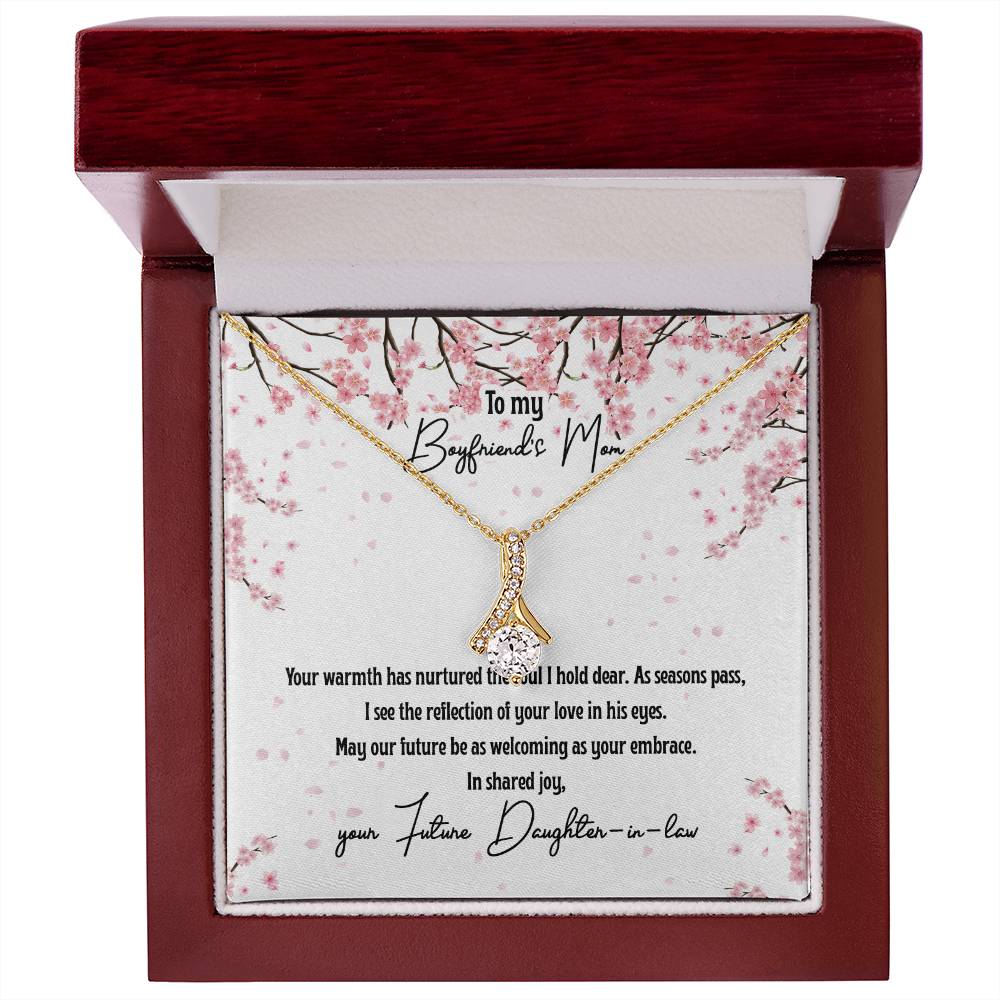 4040 c Alluring Beauty Necklace, Gift to my Boyfriend's Mom with Beautiful Message Card