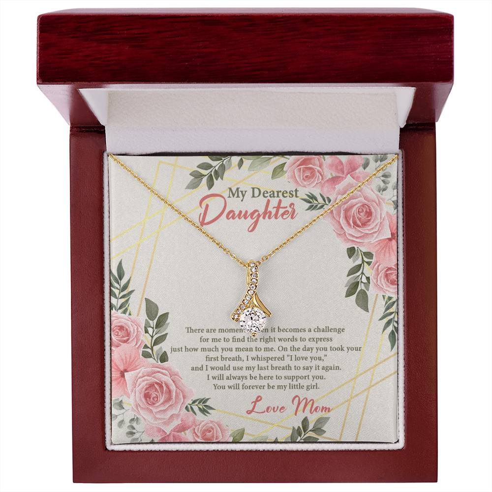 4021b Alluring Beauty Necklace, Gift to My Daughter with Beautiful Message Card