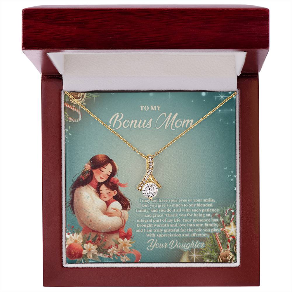 4024c Alluring Beauty Necklace, Gift to my Stepmom with Beautiful Message Card