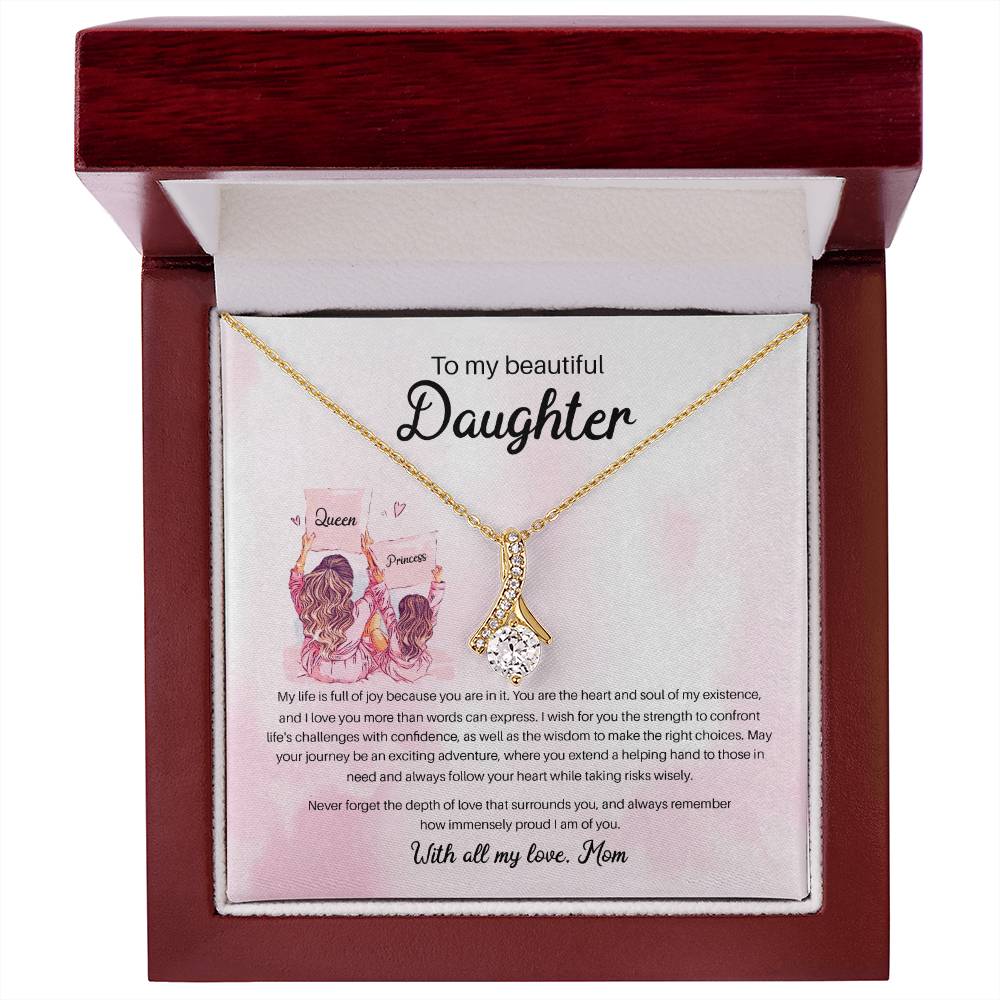 94941 a Alluring Beauty Necklace, Gift to My Daughter with Beautiful Message Card