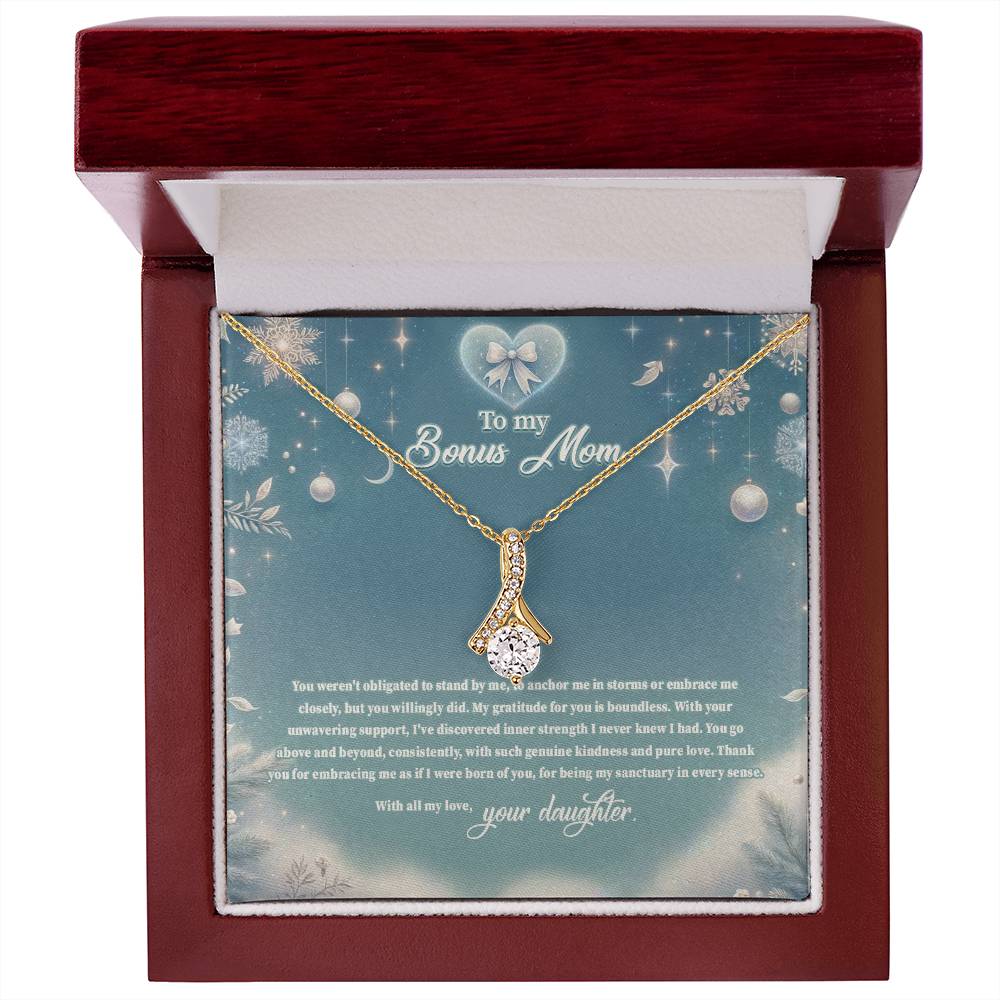 4045 (a) Alluring Beauty Necklace, Gift to my Stepmom with Beautiful Message Card