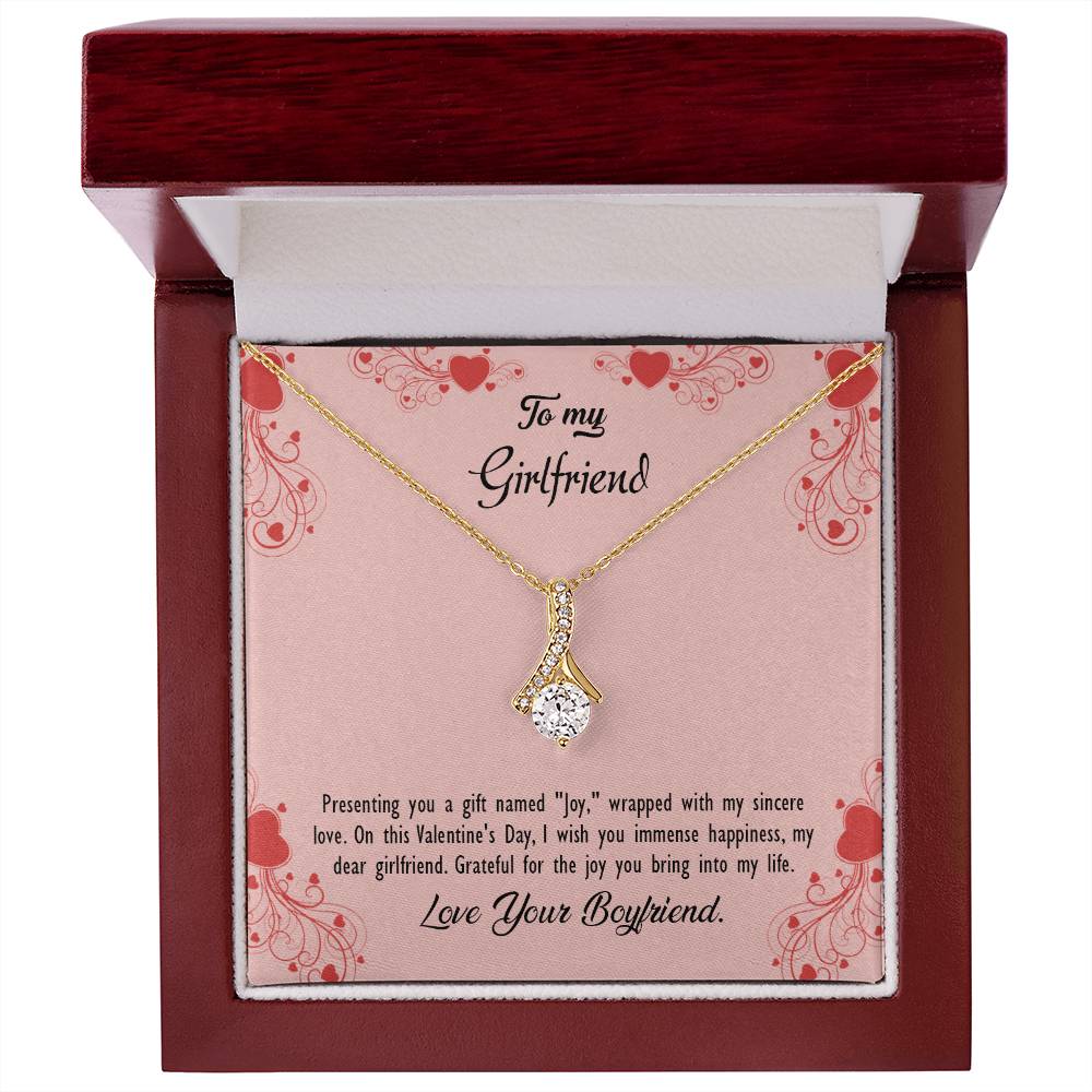 valentine-29c Alluring Beauty Necklace, Gift to my Girlfriend with Beautiful Message Card