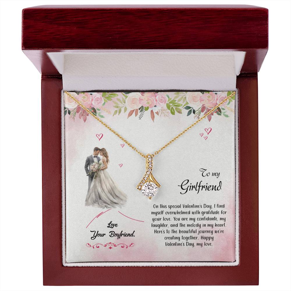 valentine-6c Alluring Beauty Necklace, Gift to my Girlfriend with Beautiful Message Card