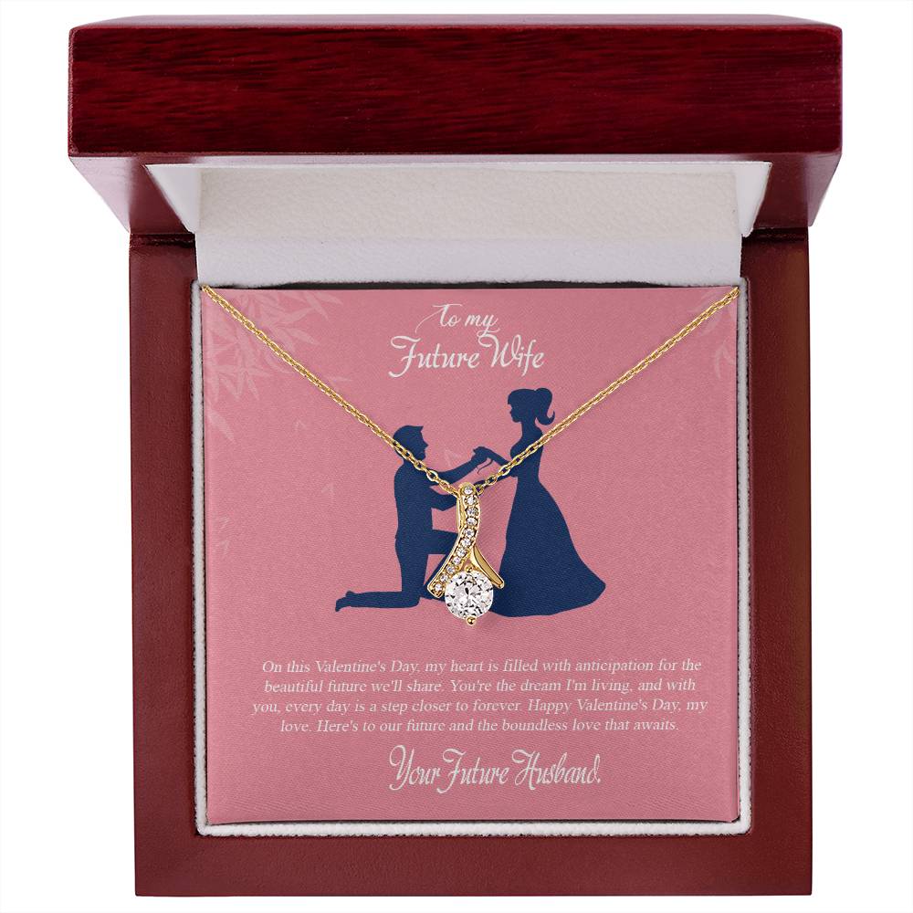 valentine-2d Alluring Beauty Necklace, Gift to my Future Wife with Beautiful Message Card