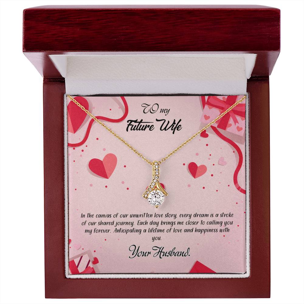 valentine-15d Alluring Beauty Necklace, Gift to my Future Wife with Beautiful Message Card