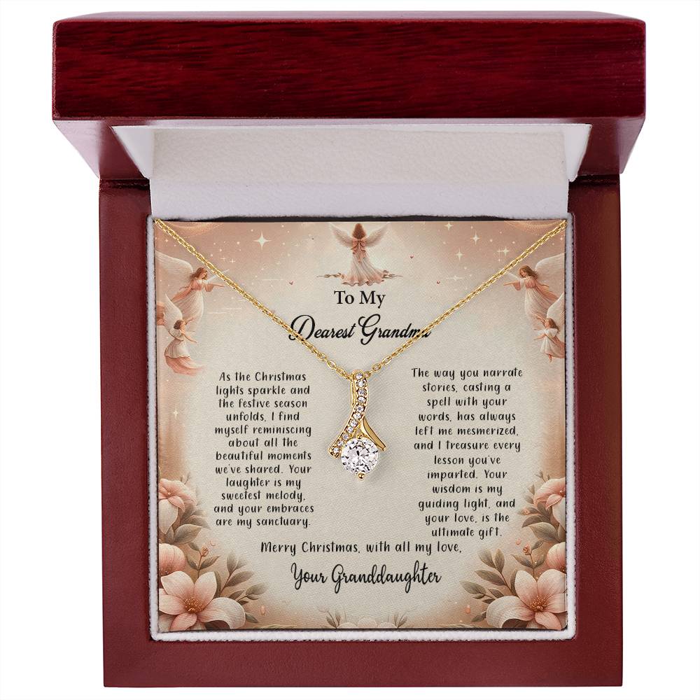 4052c Alluring Beauty Necklace, Gift to my Grandma with Beautiful Message Card