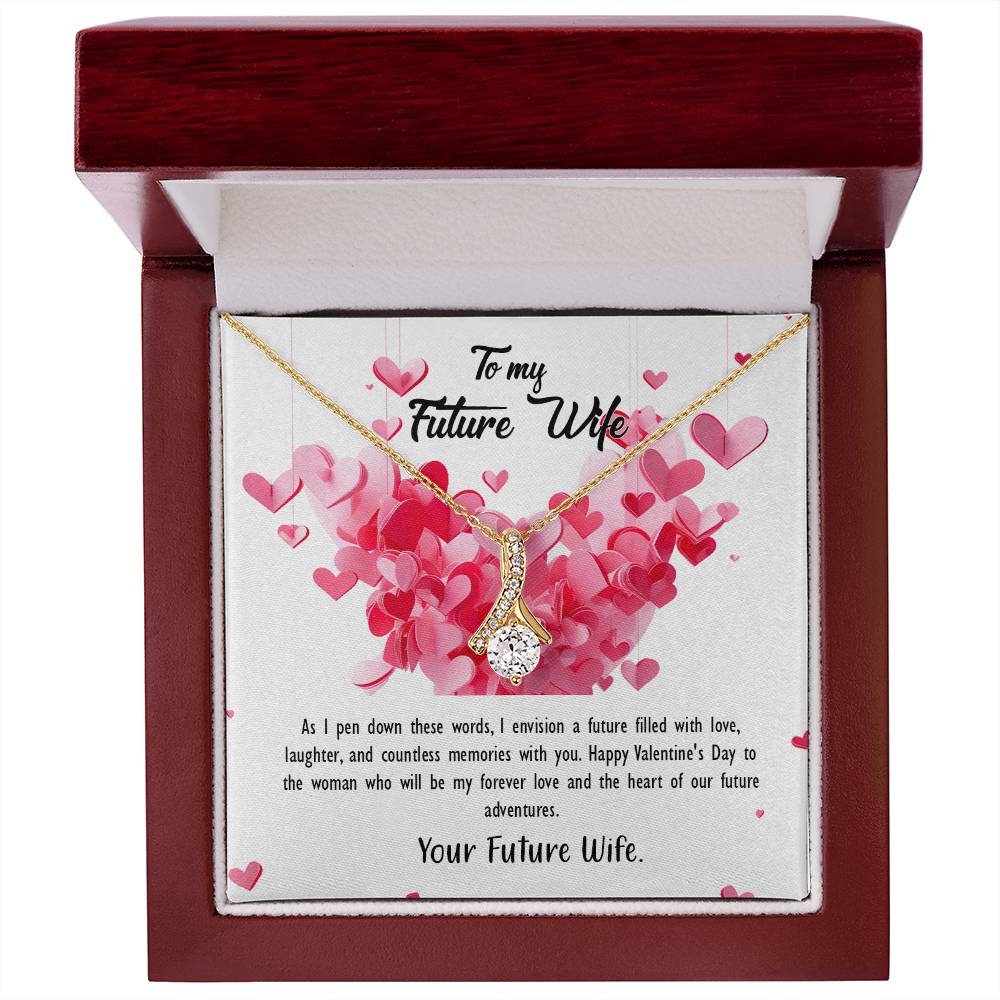 valentine-26d Alluring Beauty Necklace, Gift to my Future Wife with Beautiful Message Card